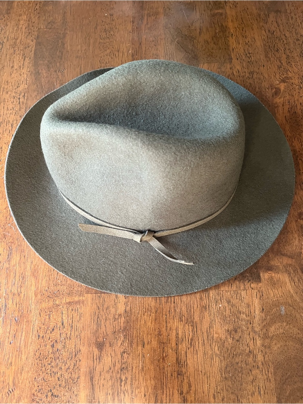 House of Harlow Olive Green Wool Felt Fedora Hat